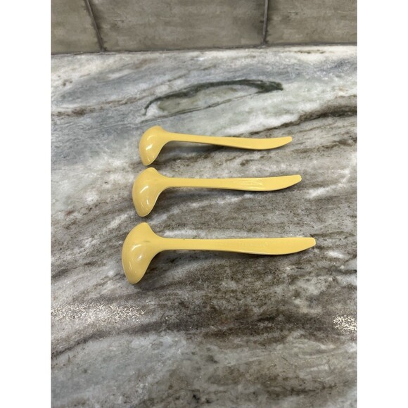Vintage Tupperware Lot of 3 Mini Ladle Condiment Caddy Spoon ~ Yellow Gold #872 - Picture 2 of 10